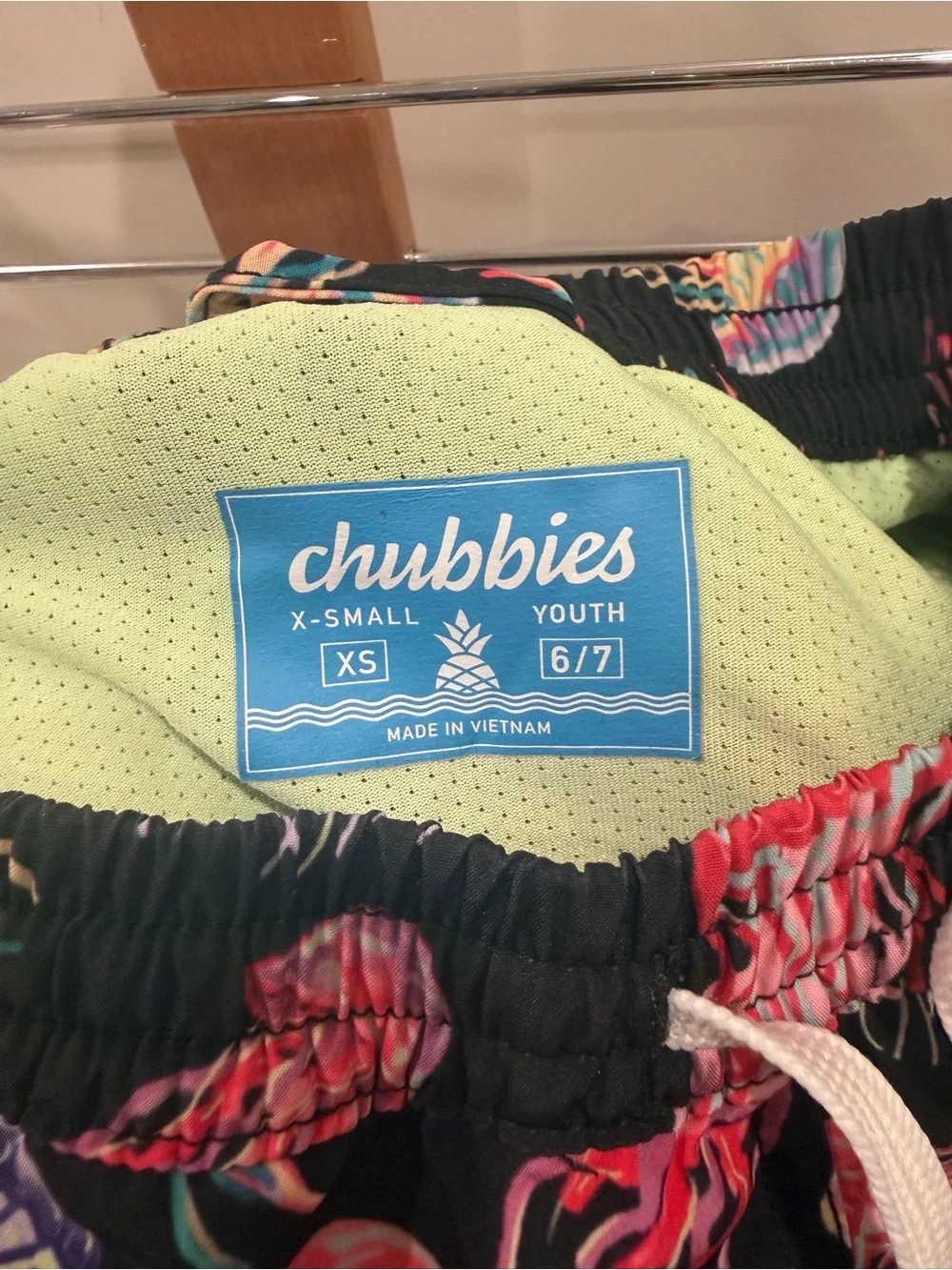 chubbies Black Jellyfish Print Swim Shorts with Multicolor Accents
